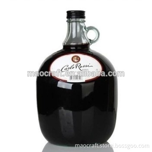 moonshine glass jug with handle